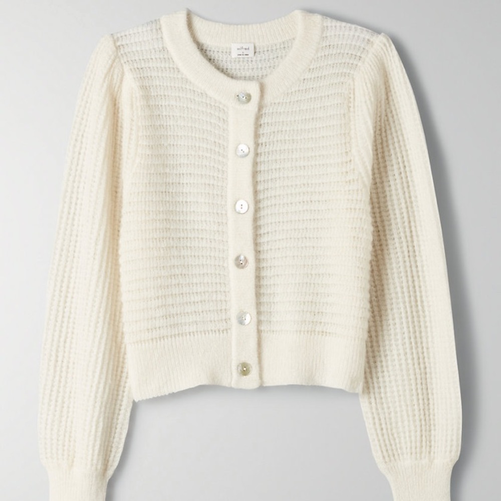 NWT Aritzia Wilfred Alessia Cardigan in Birch, XS
